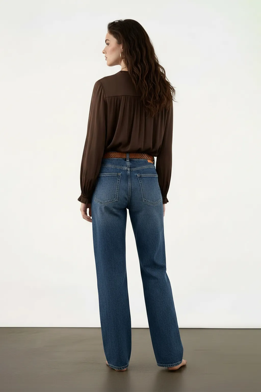 Satin Finish Button-Down Shirt