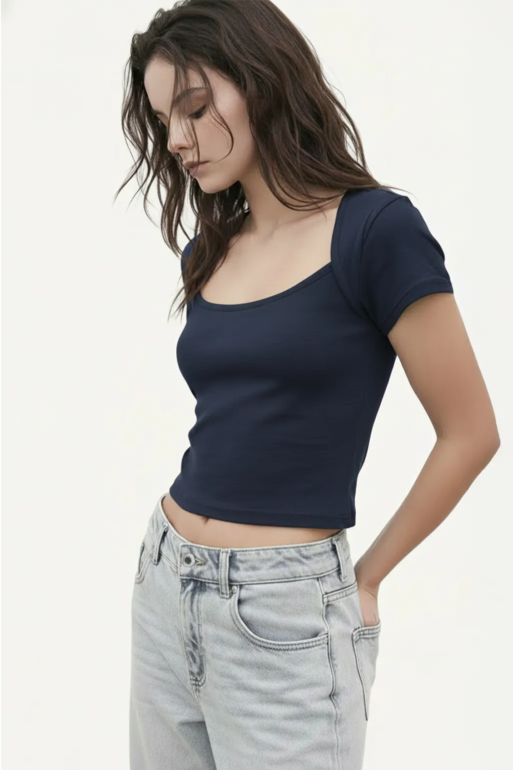 Square Neck Crop Top
