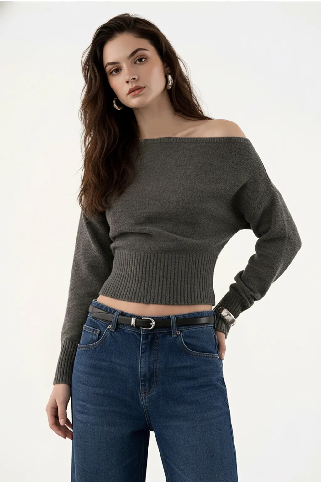 One-Shoulder Knit Top