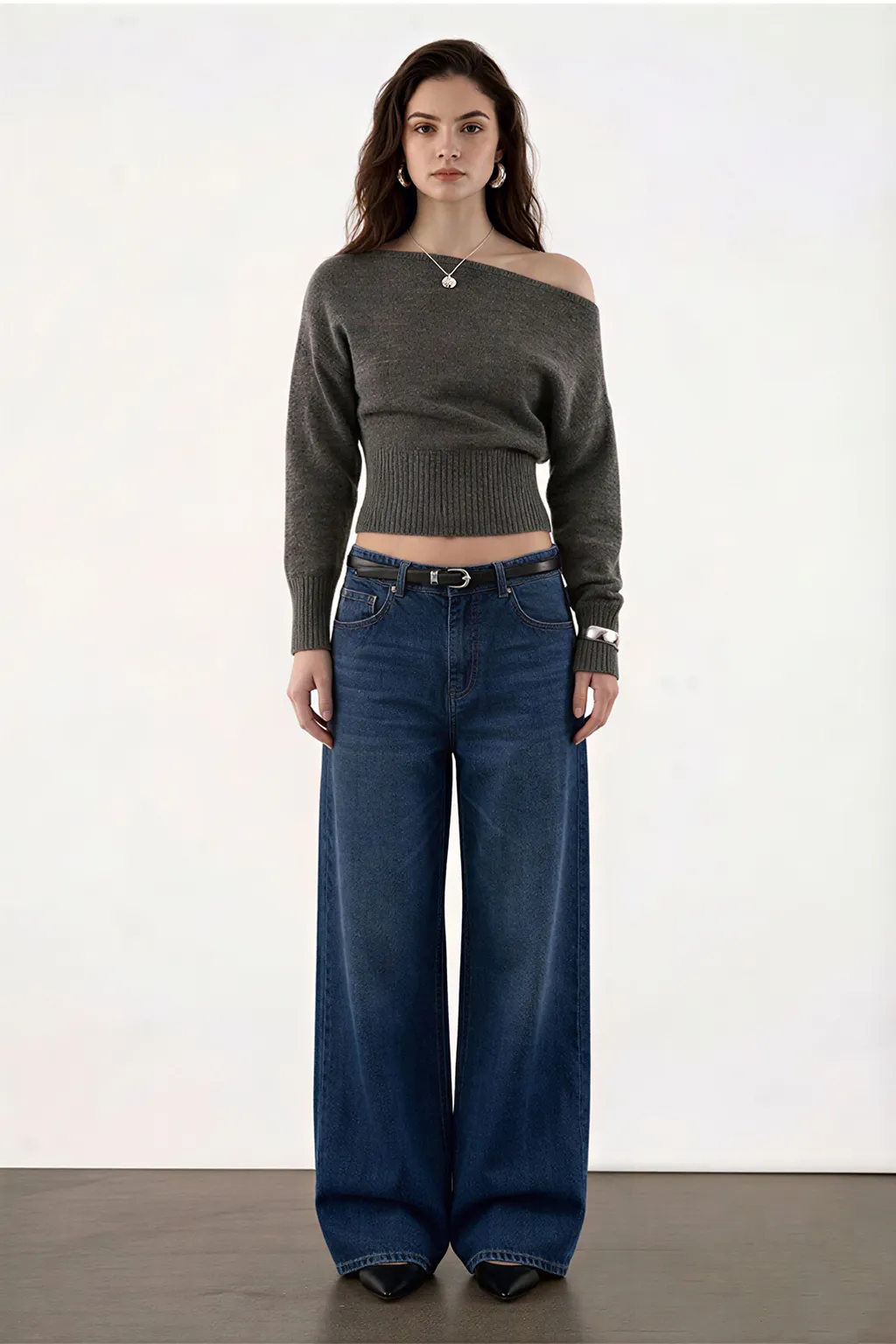 One-Shoulder Knit Top