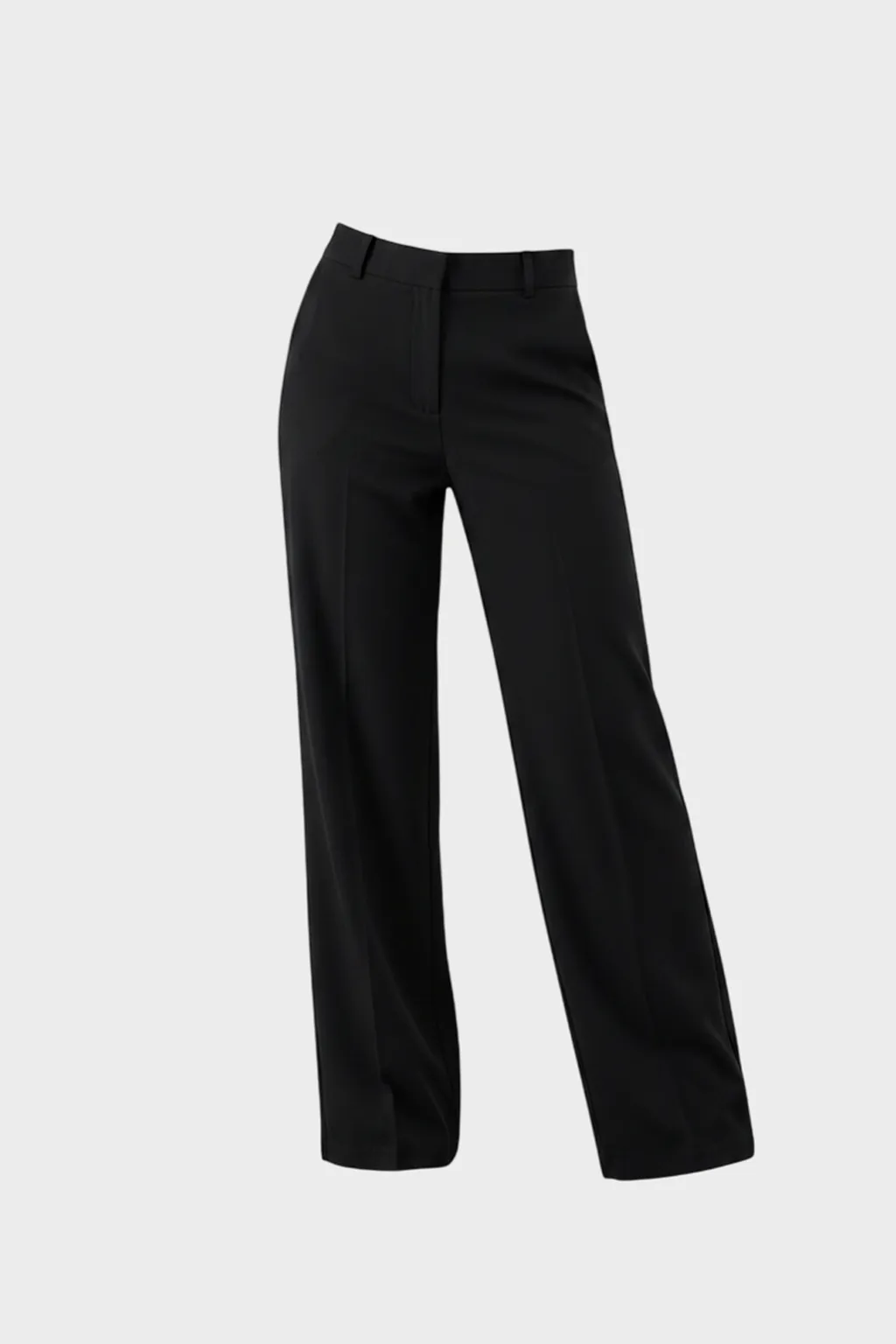 Classic Black Straight-Fit Trousers