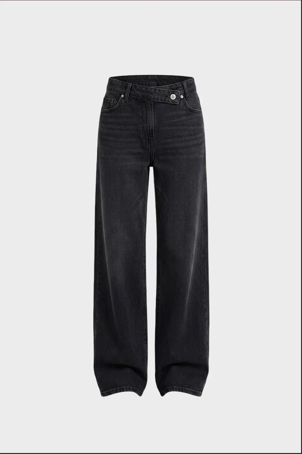 Washed Black Wide-Leg Jeans