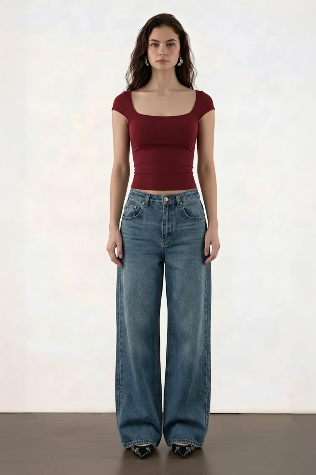 Square Neck Crop Top