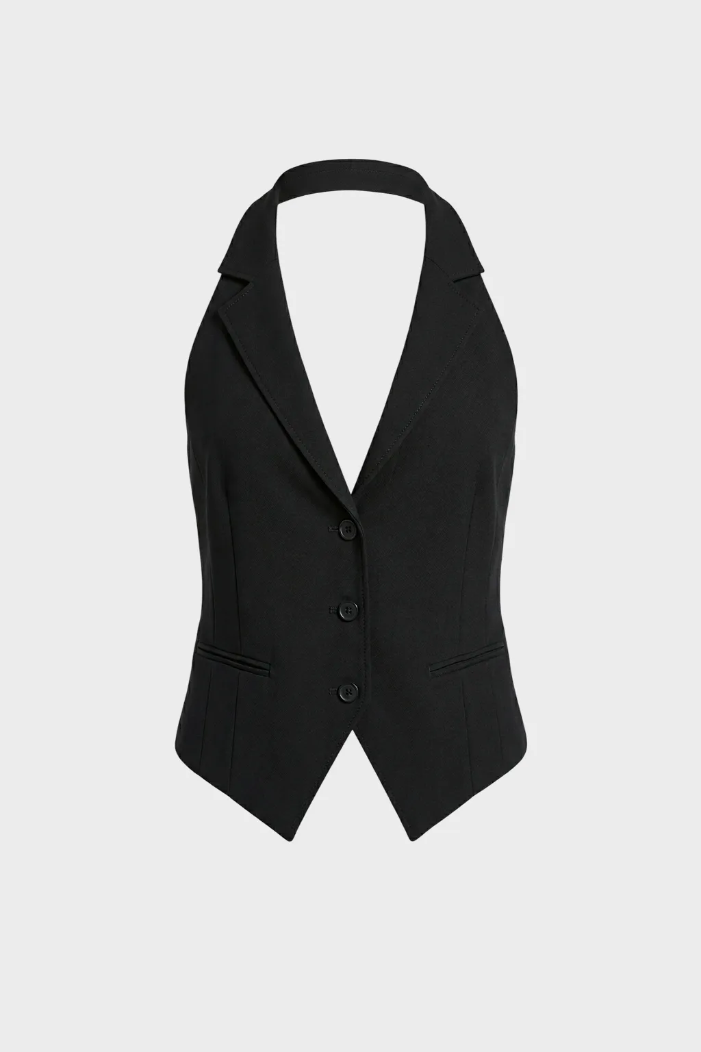 Black Halter-Neck Waistcoat