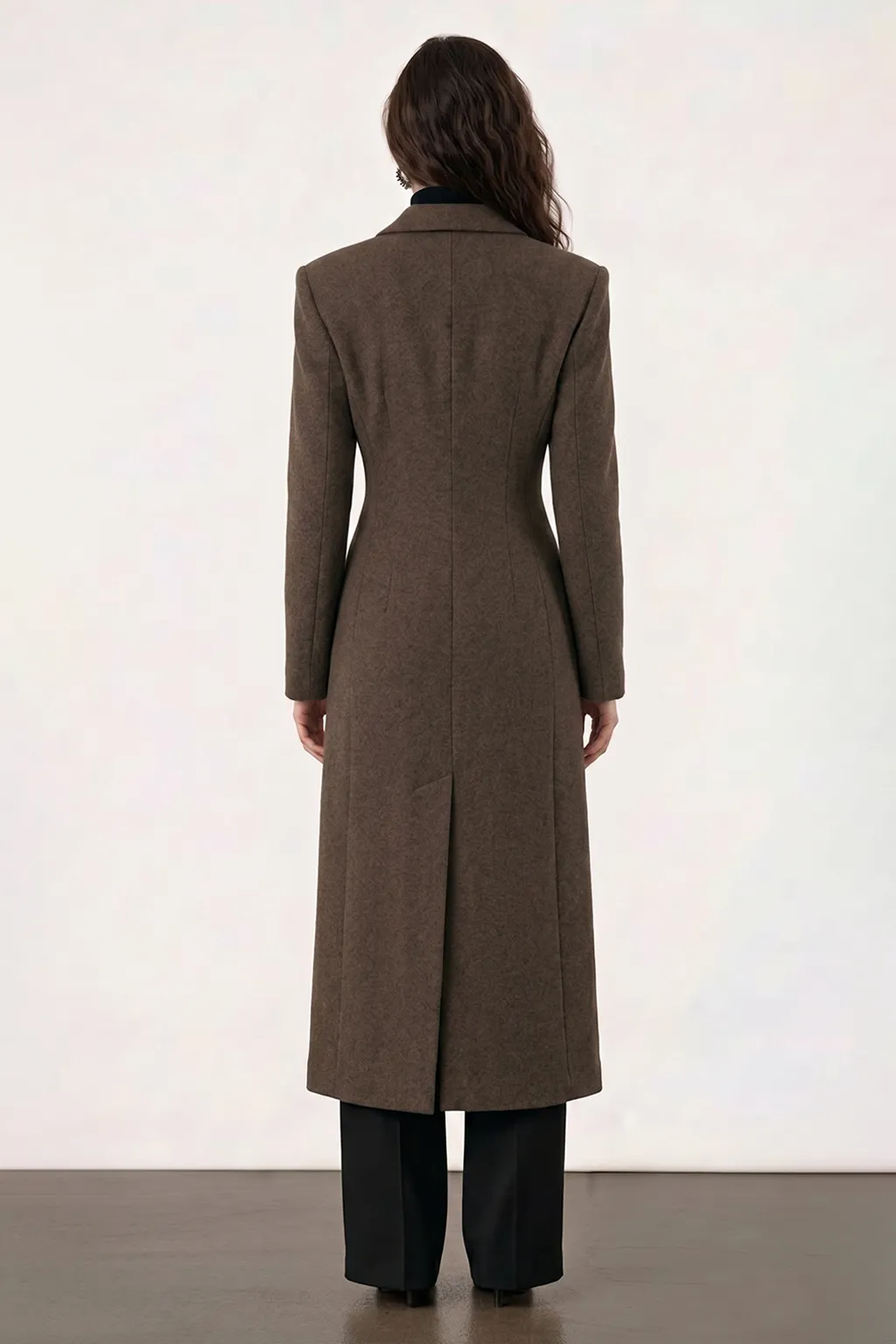 Long Brown Structured Coat